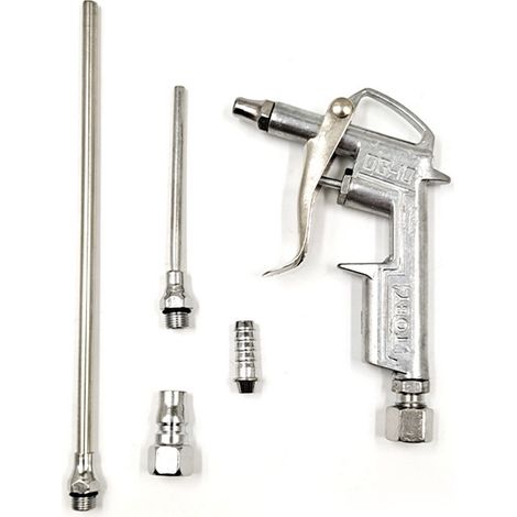 Kit de Mini pistolet de soufflage d'air, 5 pièces, souffleur de poussière pneumatique, nettoyage par pulvérisation avec 2 connecteurs de buse de remplacement pour moteur Automobile (1/5)