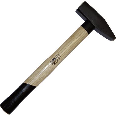 Schlosserhammer mit Metall-Stielschutz und stabilem Holzstiel