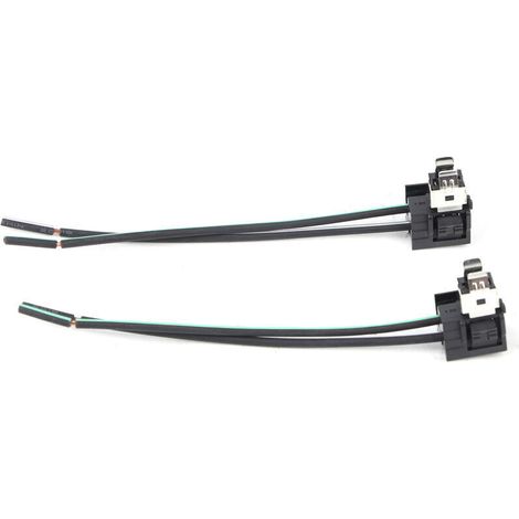 2 pieces headlight lamp bulb socket wiring harness connector plug adapter line for H1 bulb (1/5)