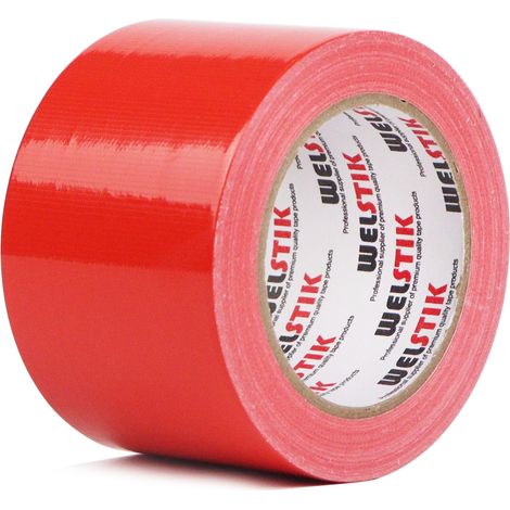 Tape Professional Grade Waterproof Fabric, Colored Tape for Repair, DIY, Crafts, 75mm x 41m, Red (1/5)