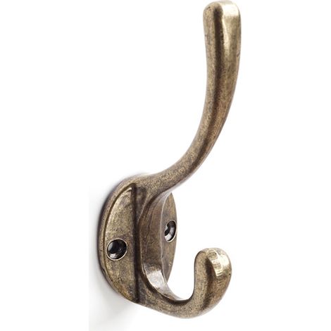 Colgador de pared moderno atornillable con acabado cuero viejo. Dimensiones: 30x43x105 mm -