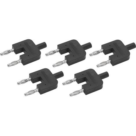 5 Pièces Connecteurs Banane Double Rangée 1 Femelle vers 2 Mâles Haute Conductivité pour Câblage Électrique (1/5)