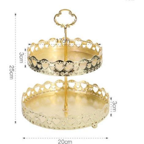 Plateau à pâtisserie de style nordique, étagère de rangement à double niveau, assiette à fruits, créatif, personnalisé, élégant pour le salon/la maison, nouvelle assiette à fruits creuse en forme de c (1/5)