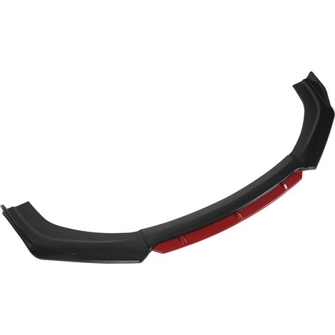 Pare-chocs avant lèvre spoiler kit universel aérodynamique accessoire tuning voiture style carbone rouge (1/5)