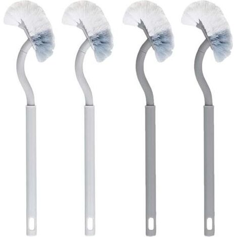 4pcs Brosses De Toilette Courbées Brosse De Toilette De Nettoyage Double Face Brosse De Toilette À Manche Plus Long Brosses De Toilette Nettoyage De Décontamination Brosse De Toilette en Inférieure
