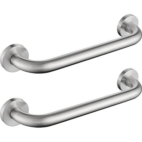 300mm Barres d'appui wc salle de bain en acier inoxydable, poignées de baignoire antidérapante, poignées de sécurité pour personnes âgées, enfants et handicapés(2 Pièces, diamètre 25mm) (1/5)