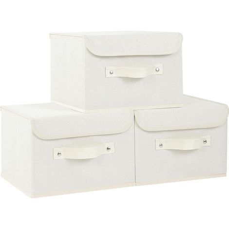 faltbare Aufbewahrungsboxen, Vliesstoff, Deckel, Griff, 26 x 20 x 17 cm, Kleiderschrank (1/5)
