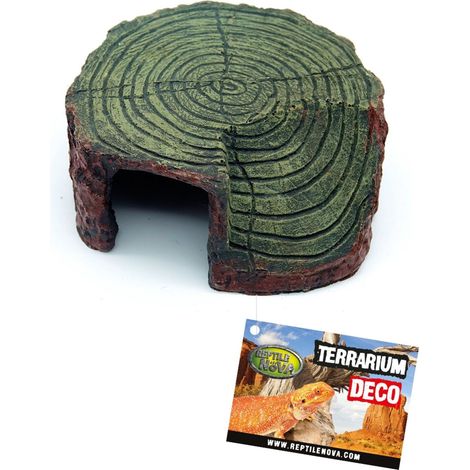 Decorazione per terrario a forma di baule Nova per rettili, dimensioni 13x12x6 cm.