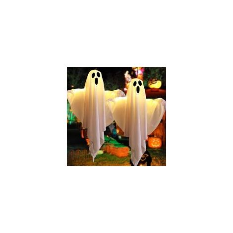 leuchtende Halloween-Hängefiguren in Geisterform für drinnen und draußen, ideal für Terrassen, Bäume, Gärten und als Gastgeschenk - Crezuo
