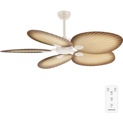 Ventilateur de Plafond EnergySilence Aero 5200 Palm, Moteur DC 36W, Diamètre 132 cm, Télécommande, Minuteur, 6 Vitesses, Été/Hiver, Rotation des Pales, Hauteur Ajustable 15-25 cm, Silencieux (1/5)