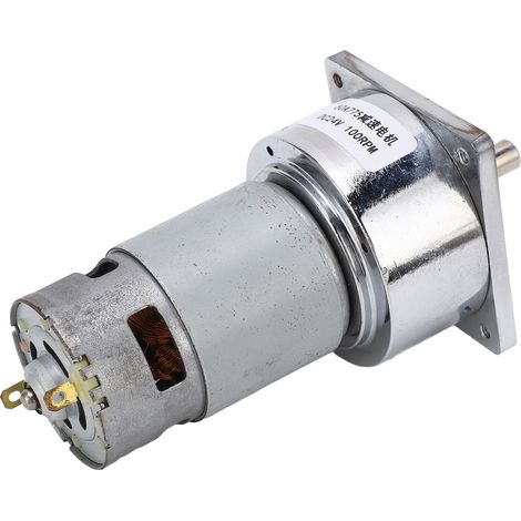 Motoréducteur à vis sans fin 24V CC 3.8A autobloquant réversible à réduction pour machine 100 tr/min 9.6KG·FCM (1/5)