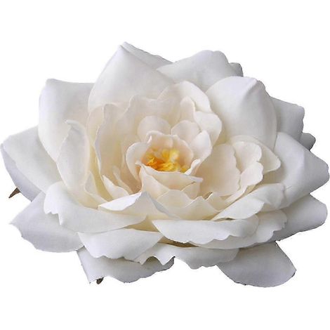 Grande épingle à cheveux en forme de rose dégradée. Pince à cheveux latérale en forme de fleur de tailleur/veste. Broche pour revers de costume. Épingle à cheveux.-White (1/5)