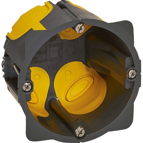 Legrand - Boîte d'encastrement 1 poste Écobatibox - Profondeur 50mm