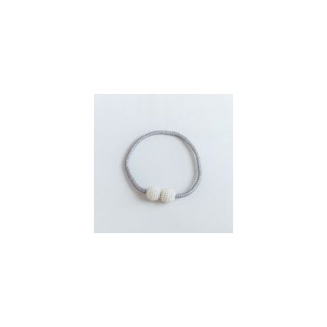 Embrasse de rideau　Embrasse de rideau magnétique 2 pièces, porte-rideaux élégantes retenues de perle de perle Clips de rideau avec gris magnétique fortEmbrasse de rideau（gris）