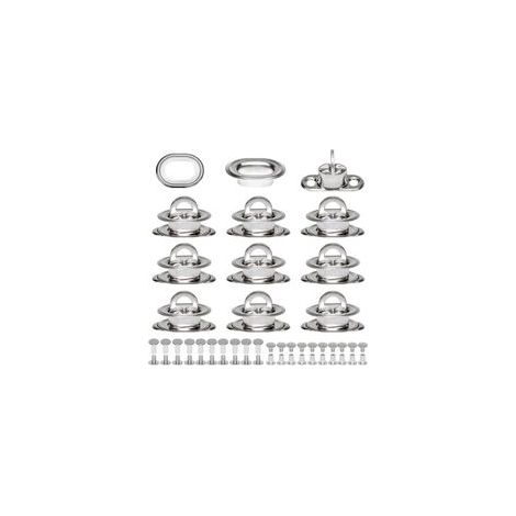 œIllets Ovales Twist Verrouiller en Laiton Nickelé Tourniquet Bache avec Contre-rivure et Rivet pour Accessoires DIY Craft à Main en Cuir Sac Matériel H298