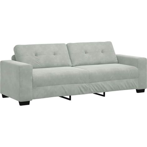 3-Sitzer-Sofa Hellgrau 220x78x80 cm Samt vidaXL