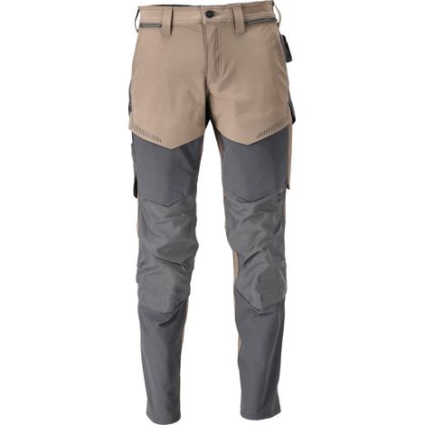 Pantalones con bolsillos para rodilleras MASCOT Ultimate - Taupe - Talla 56 - Entrepierna 82 - 22379-311-5689-82C62