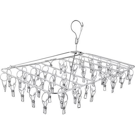 Etendoir à suspendre-Étendoir pliable cintre-52 clips étendoir à vêtements (1/5)