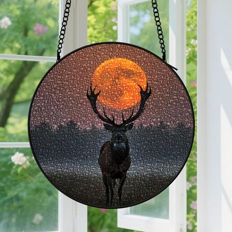 Capteur de soleil en vitrail - décoration spirituelle 20cm (1/4)