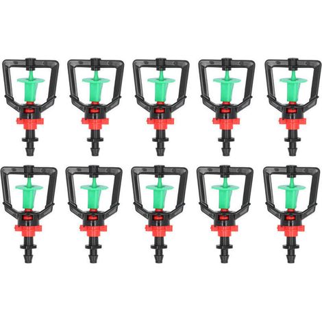 Micro-buse rotative à 360 °, pulvérisateur d'arrosage à buse d'atomisation à crochet inversé automatique en , adapté à l'irrigation de jardin, système d'irrigation agricole 10PCS (1/4)