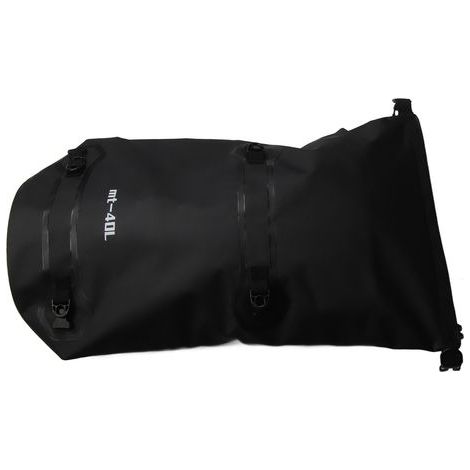 Wasserdichte Motorrad-Reisetasche (40 l), wasserabweisendes Material, großes Fassungsvermögen, strapazierfähige Motorrad-Gürteltasche mit 4 Schnellverschlussgurten, Schwarz (1/5)