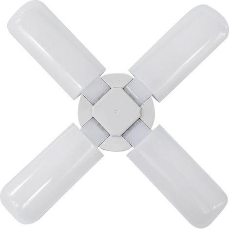 Dimmbare LED-Garagen-Deckenleuchte, 6000 lm, 6500 K, E27/B22, LED-Garagen-Deckenleuchte mit 4 verstellbaren Paneelen für Garagen, Werkstatt, Innen- und Außenbereich, Werkstatt und Lager