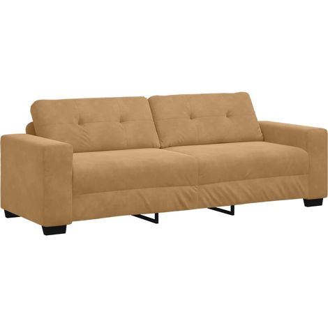 3-Sitzer-Sofa Braun 180 cm Samt