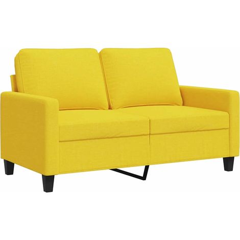 Canapé  Sofa à 2 places Jaune clair 120 cm Tissu (1/5)