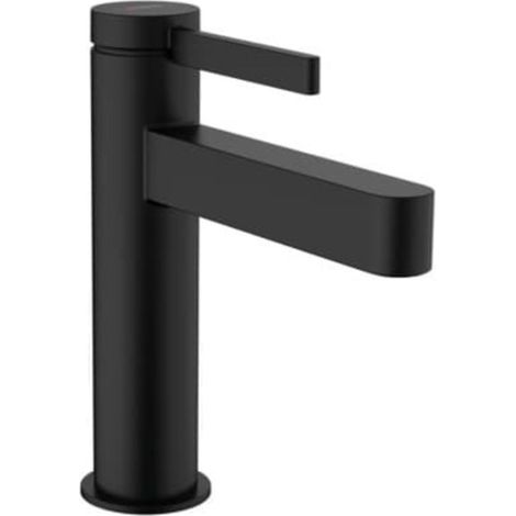 Hansgrohe Finoris - Miscelatore da lavabo 110, sistema di scarico Push-Open, EcoSmart, nero opaco 76023670 (1/2)