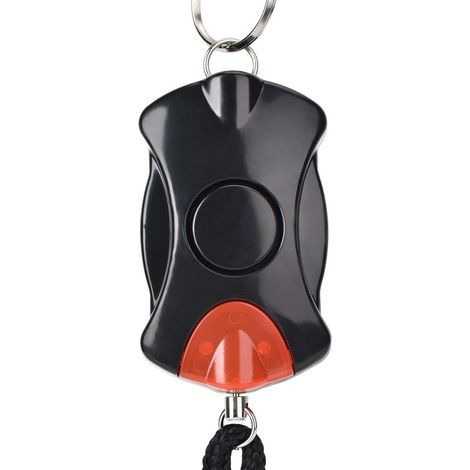 Alarme Personnelle, Anti Agression Porte-Clés - 125dB Alarme de Poche de Sécurité d'urgence avec Lumière LED - Avertisseur de Prévention pour Les Femmes et Enfants (Noir) (1/5)