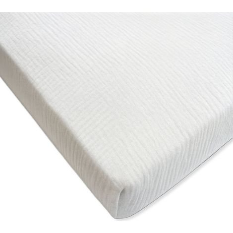 LENZUOLO CON ANGOLI PER GONDOLO 90X50 cm MUSLINA PRODUTTORE POLACCO BIANCO (1/5)