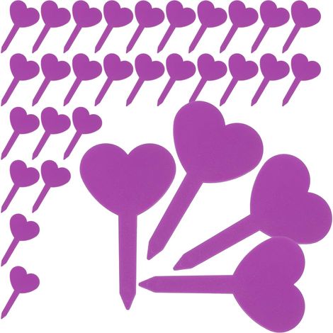 Lot de 100 étiquettes en plastique pour plantes, jardin, potager et aménagement paysager - Formes originales pour plantes en pot (1/5)