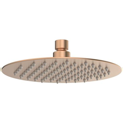Signature Reflex Round Ultraslim Shower Head 200mm Diameter - Brushed Bronze