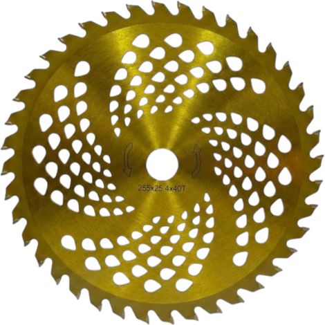 WIDIA-Messer für Benzin-Freischneider 255 mm 40 Zähne für Büsche, Unkraut und dichtes Gebüsch