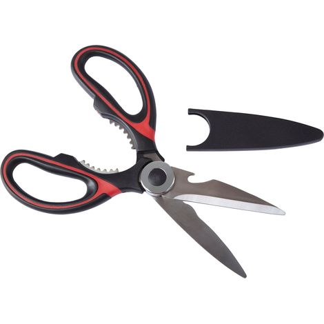 Interiors by Premier Multipurpose Black And Red Scissors, Eronomic Sharp Blades Scissors, Comfortable Stainless Steel Scissors (1/5)