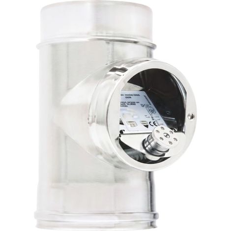MAKA Modulo Regolatore di Tiraggio Canna Fumaria Doppia Parete 50 Inox Ø 200 mm (esterno 300) (1/5)