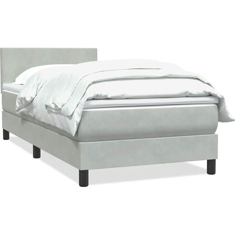 Maison Exclusive - Boxspringbett mit Matratze Hellgrau 80x220 cm