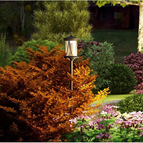Lampione solare LED da esterno 127 cm, IP44, con sensore di luce, nero DESVIAE (1/5)