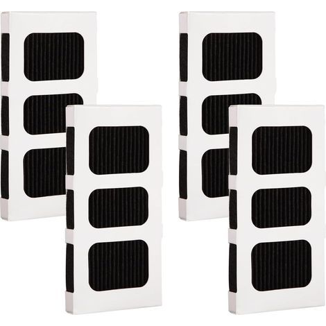 Filtro de aire de repuesto para refrigerador de 4 piezas, filtro de aire con tecnología de carbón activado para refrigeradores compatibles con PAULTRA2, Pure Air Ultra II, 242047805, 4582822, 53039188 (1/5)