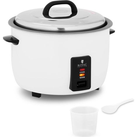 Royal Catering – Cuiseur à riz professionnel 13 l 1950 W – Acier inoxydable – Récipient amovible en aluminium – Maintien au chaud