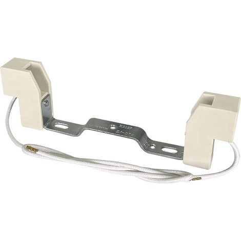 Centrale Brico – Douille céramique R7S sur étrier métal – Compatible ampoules halogène, LED, fluo – Pour luminaires modifiés et réparations (1/3)