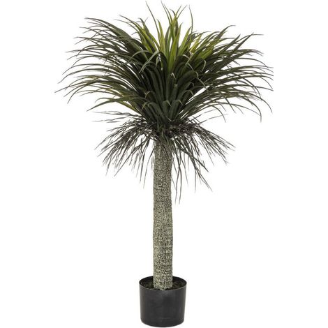 Plante Artificielle en Pot "Yucca" 150cm Vert & Noir (1/3)