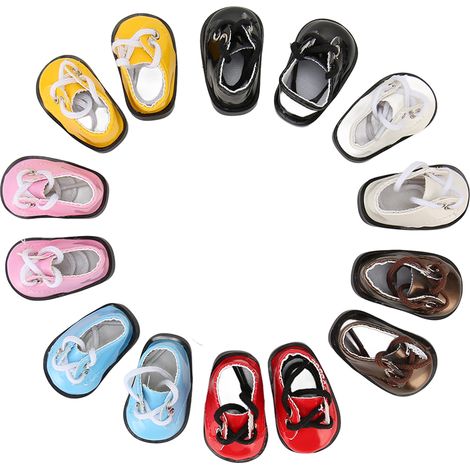 Chaussures en Cuir PU pour Poupées 20cm - 7 Paires de Bottines Mignonnes pour Poupées Articulées (1/5)