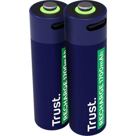 Piles AA USB-C TRUST 2 pièces. (1/3)