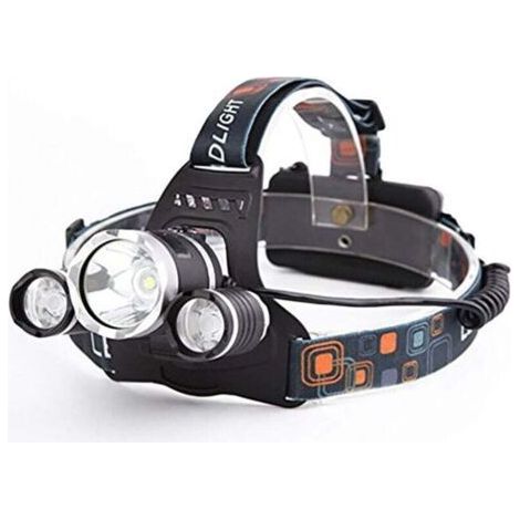 PA AIPERQ Lampe Frontale LED Puissante Rechargeable Torche Frontale Lampe Phare Orientable 4 Modes LED Frontale avec Câble USB et 2 Piles 18650 pour Peche Vélo Randonnée Course Camping (1/4)