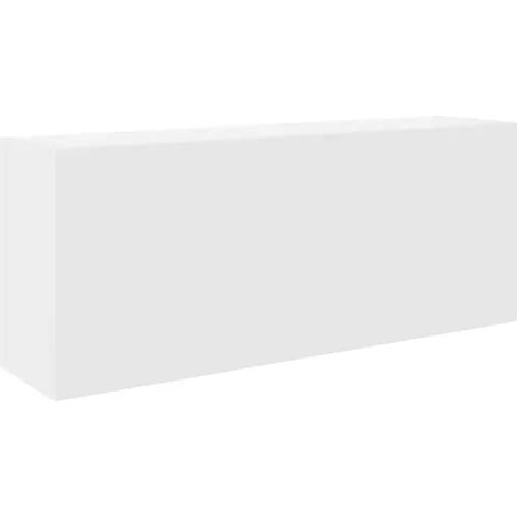 Mobiletto da bagno a parete pratico contenitore 100 x 25 x 40 cm legno composito bianco 020051293