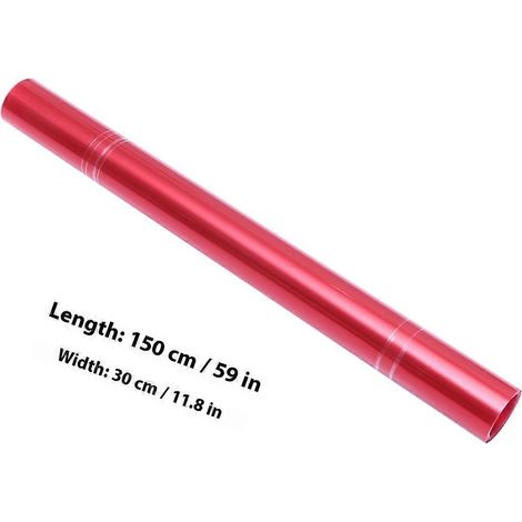 Film teinté décoratif pour phares de voiture, résistant aux rayures, compatible avec phares et feux arrière, rouge, 150 x 30 x 0,1 cm, 1 lot (1/4)