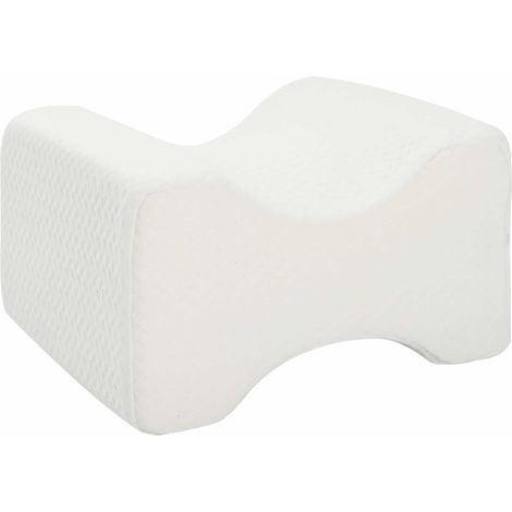 Knee Pillow White Memory Foam and Polyester 26 x 21.5 x 15 cm vidaXL