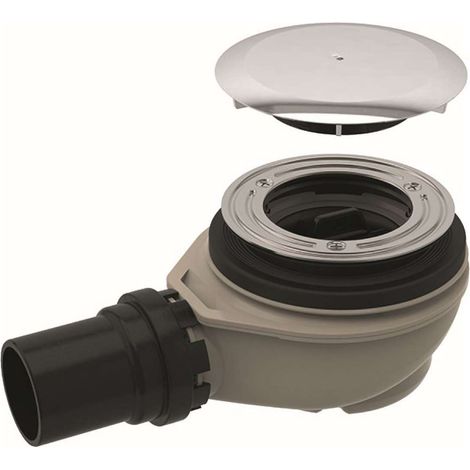Geberit - Sistema di scarico per doccia d90, con copertura della valvola di scarico, cromo 150.551.21.1 (1/3)