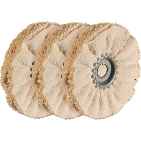 Osborn Sisal-Tuchring-Set, 3-teilig, mit Imprägnierung zum Vorpolieren, Ring-⌀ 150 mm 3 Stk